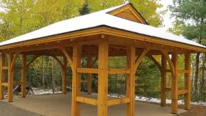Timber framed gazebo